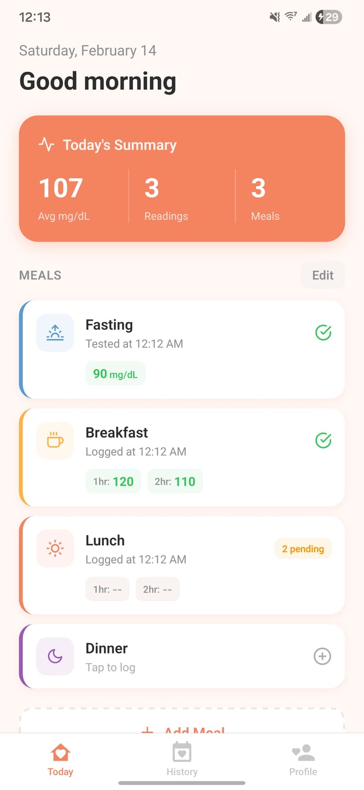 SugarBelly daily tracking